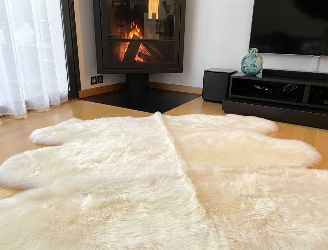 sheepskin rug 6 skins