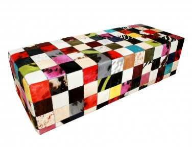 Avalanche Multi-Color Cowhide Bench