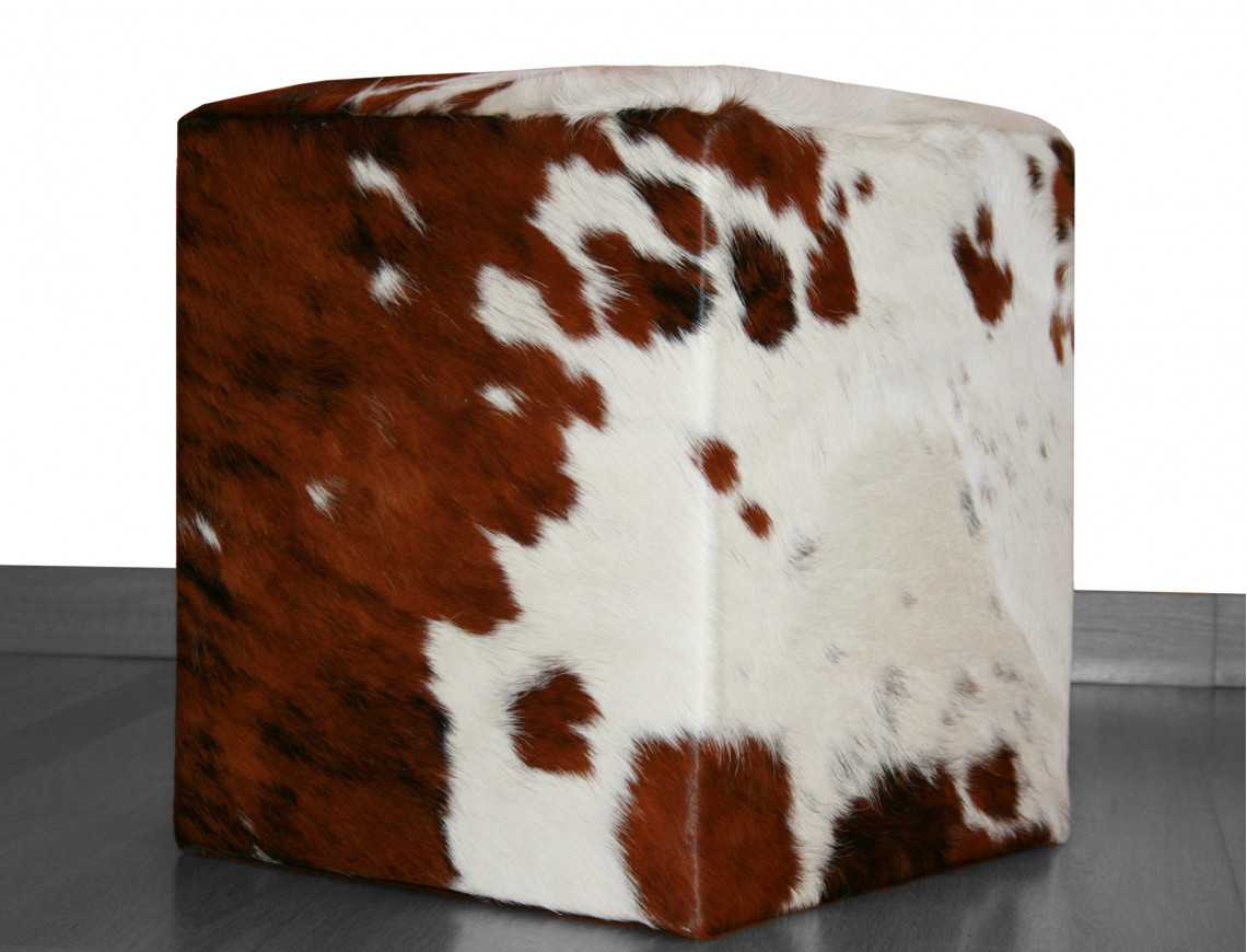 High Normandy Cowhide Pouf