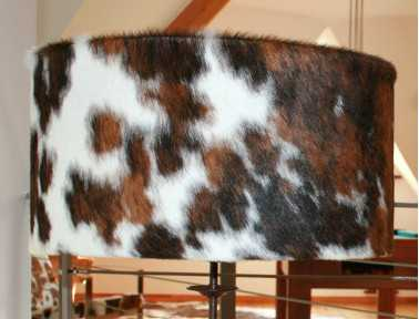 Cowhide lampshade