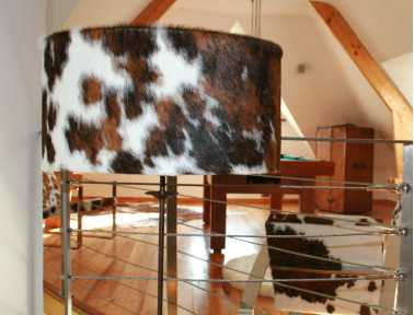 Cowhide lampshade