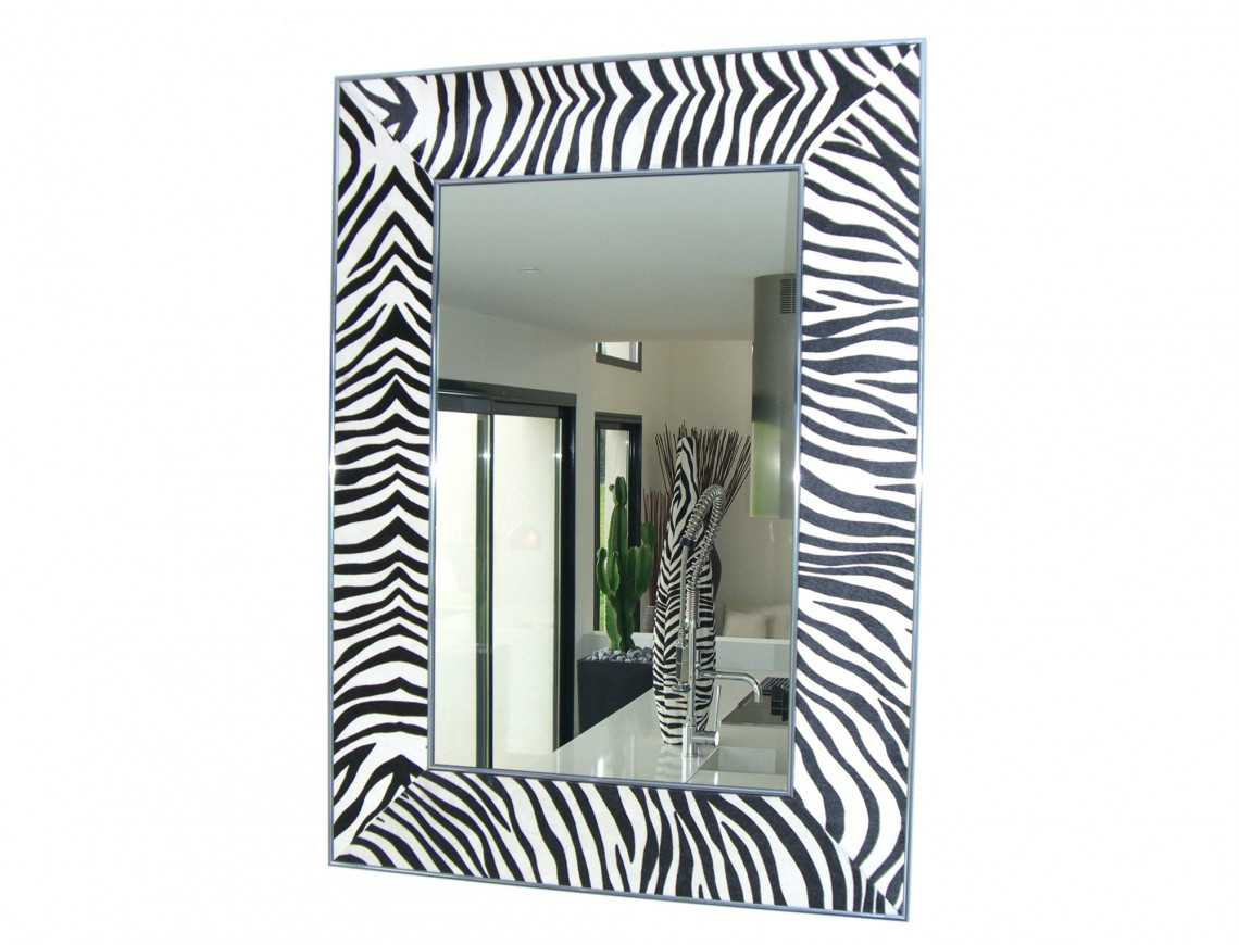 Cowhide mirror