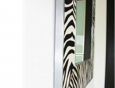 Cowhide mirror