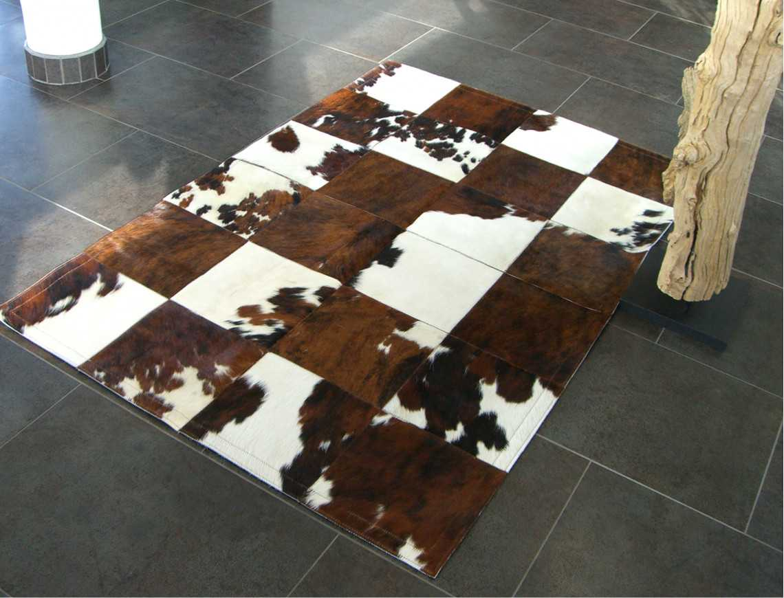 Tapis Patchwork en Peau de vache normande