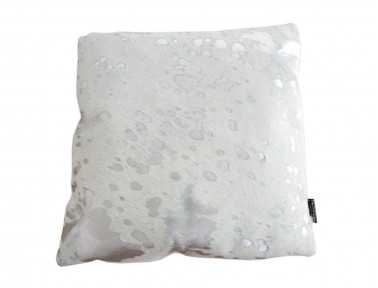 SINGLE SIDED Silver Metallic Cowhide Cushion