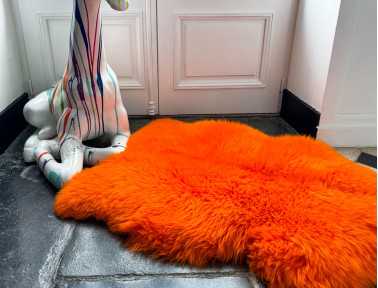 Orange Dyed Sheepskin