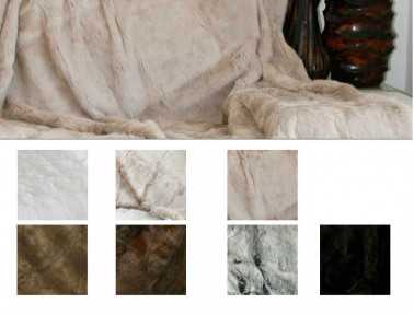 Custom made rabbit fur blanket / bedspread