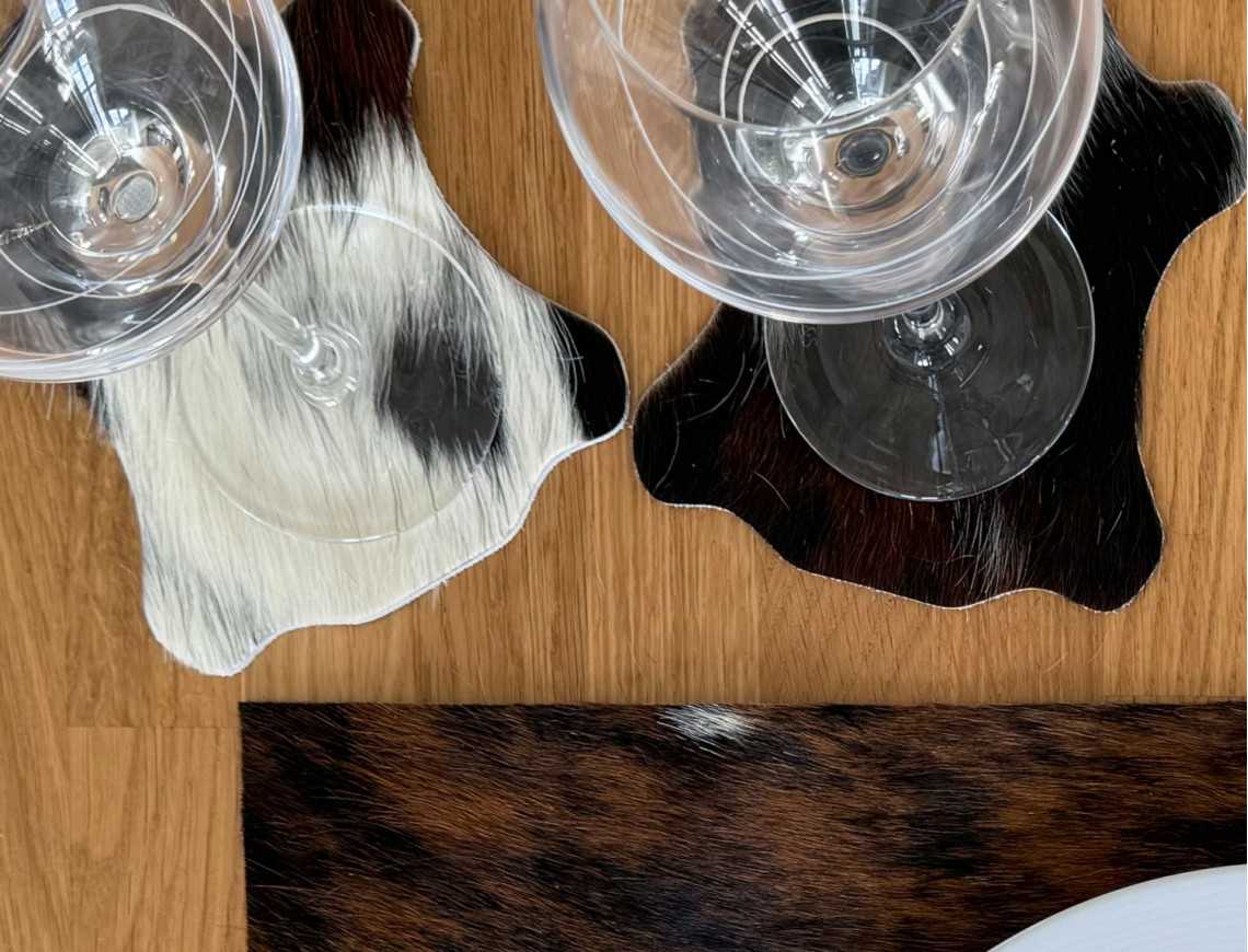 Dessous de verre en peau de vache Normande