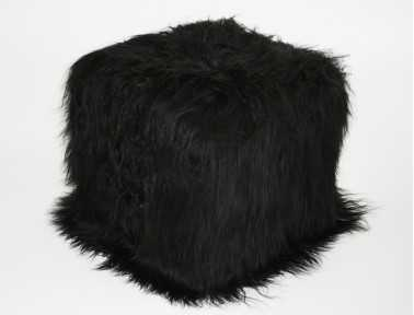 Icelandic sheepskin pouf