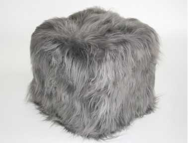 Icelandic sheepskin pouf