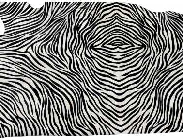 Demi-peau de vache imprimée zèbre pour tapisserie