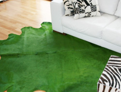 Green cowhide