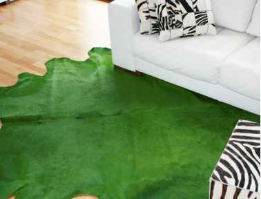 Green cowhide