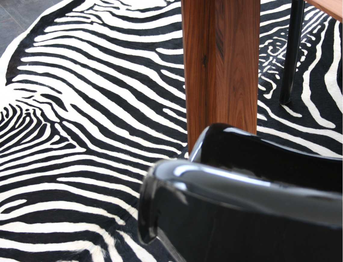 Zebra Printed Cowhide