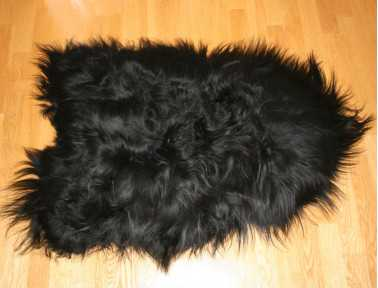 Black Icelandic sheepskin Eco-friendly tanning