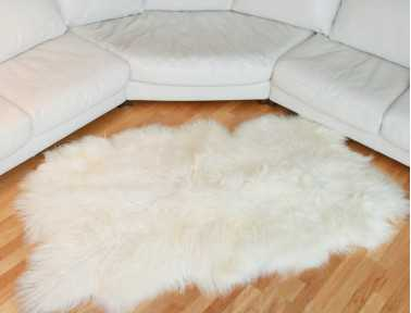 White Icelandic Sheepskin Rug