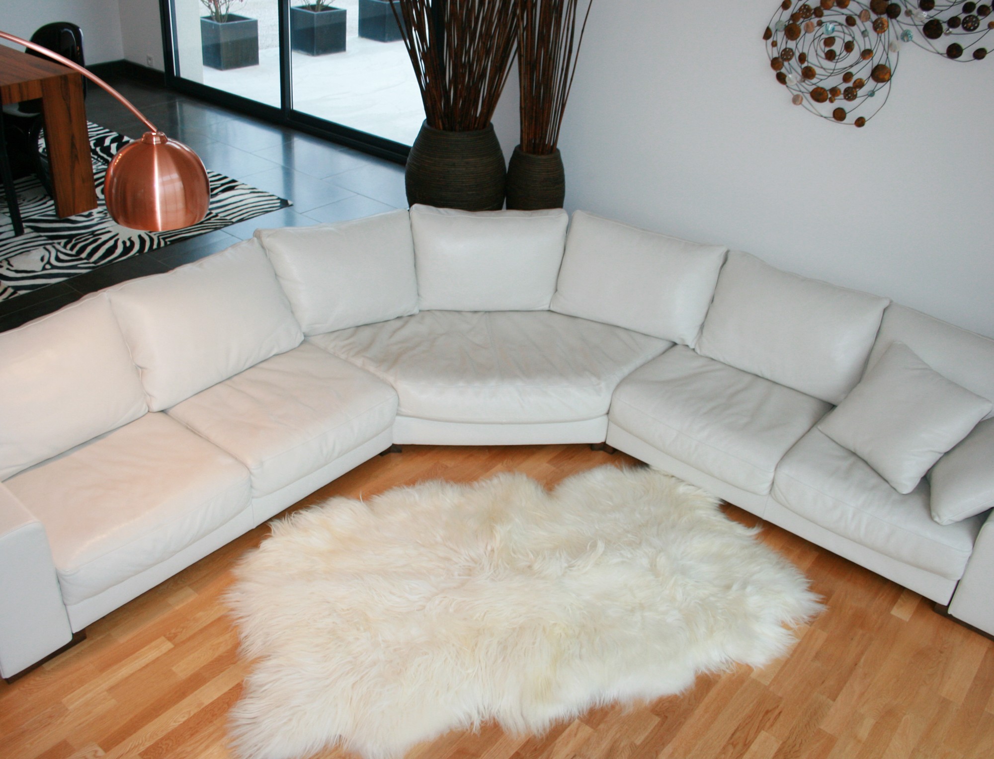 Tapis en peau de mouton islandais blanc