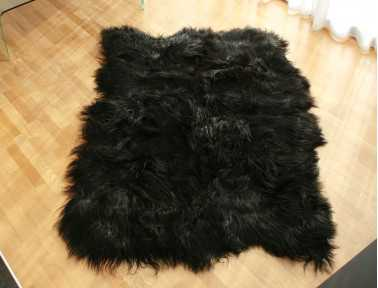 Black Icelandic Sheepskin Rug