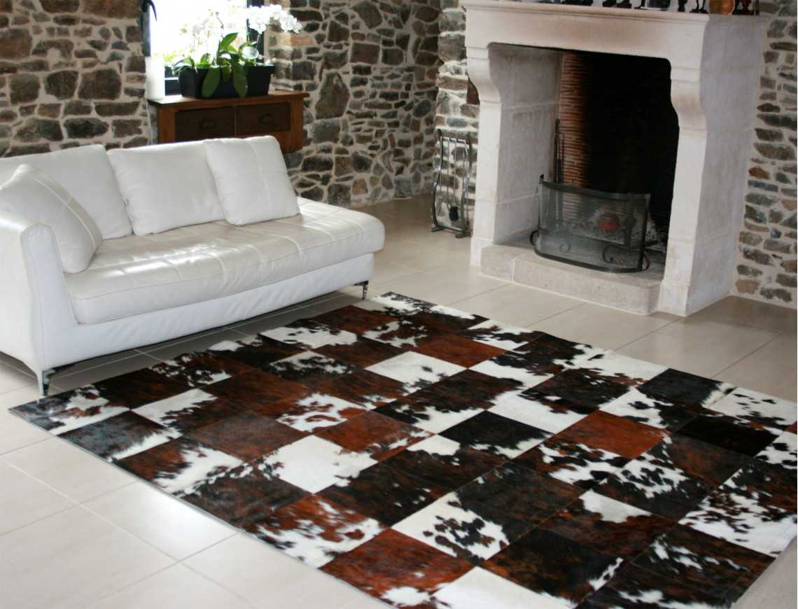 Normandy Cowhide Patchwork Rug