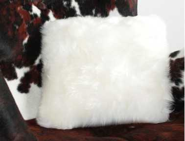 SINGLE SIDED WHITE SHEEPSKIN CUSHION