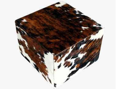 Normandy cowhide pouf