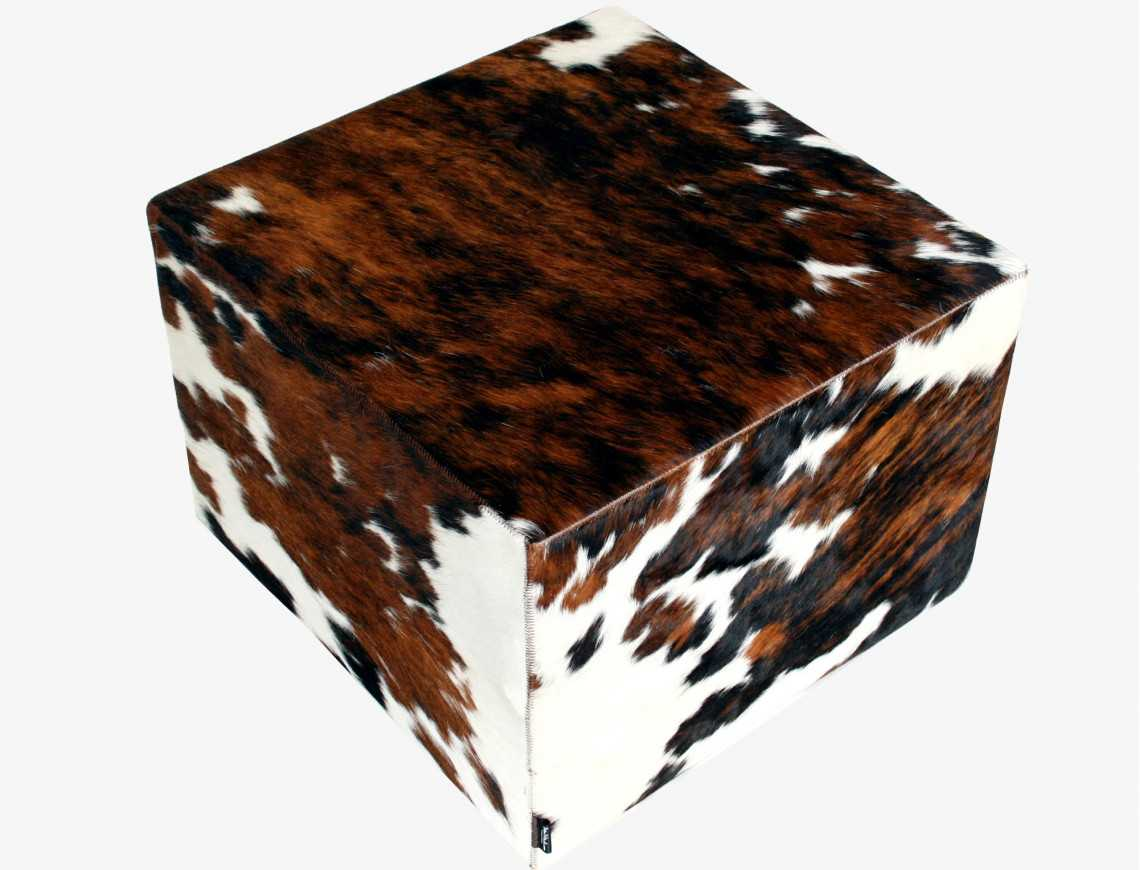 Normandy cowhide pouf