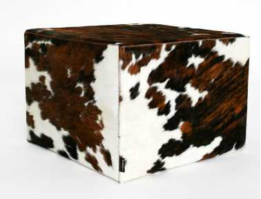 Normandy cowhide pouf