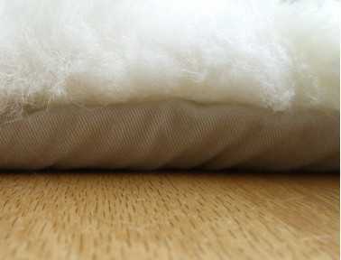 White sheepskin rug