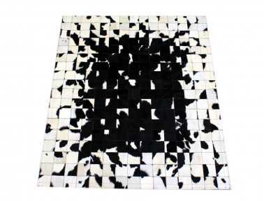 Tapis patchwork Noir & Blanc Mosaïque