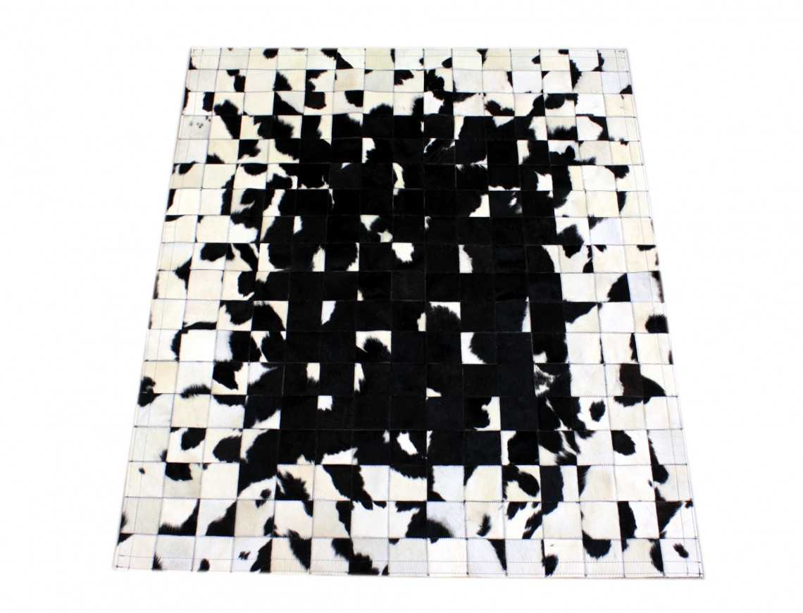 Tapis patchwork Noir & Blanc Mosaïque