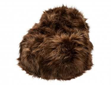 Brown-dyed Icelandic sheepskin beanbag