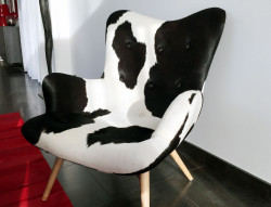 Cowhide armchair ...