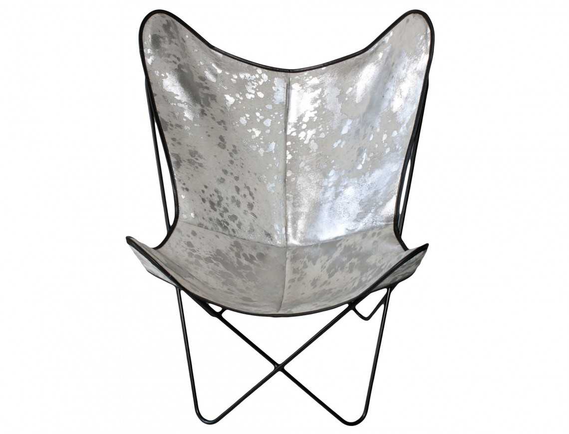 Fauteuil Bonet "BKF" en peau de vache