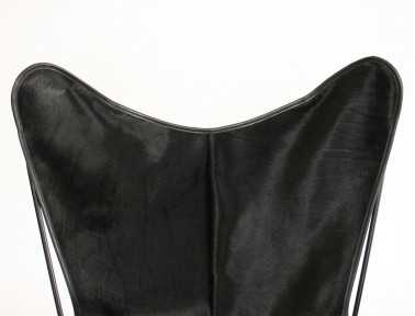 Fauteuil Bonet "BKF" en peau de vache