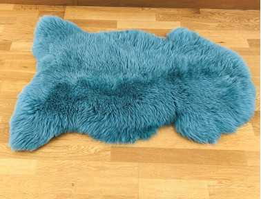 Turquoise blue sheepskin