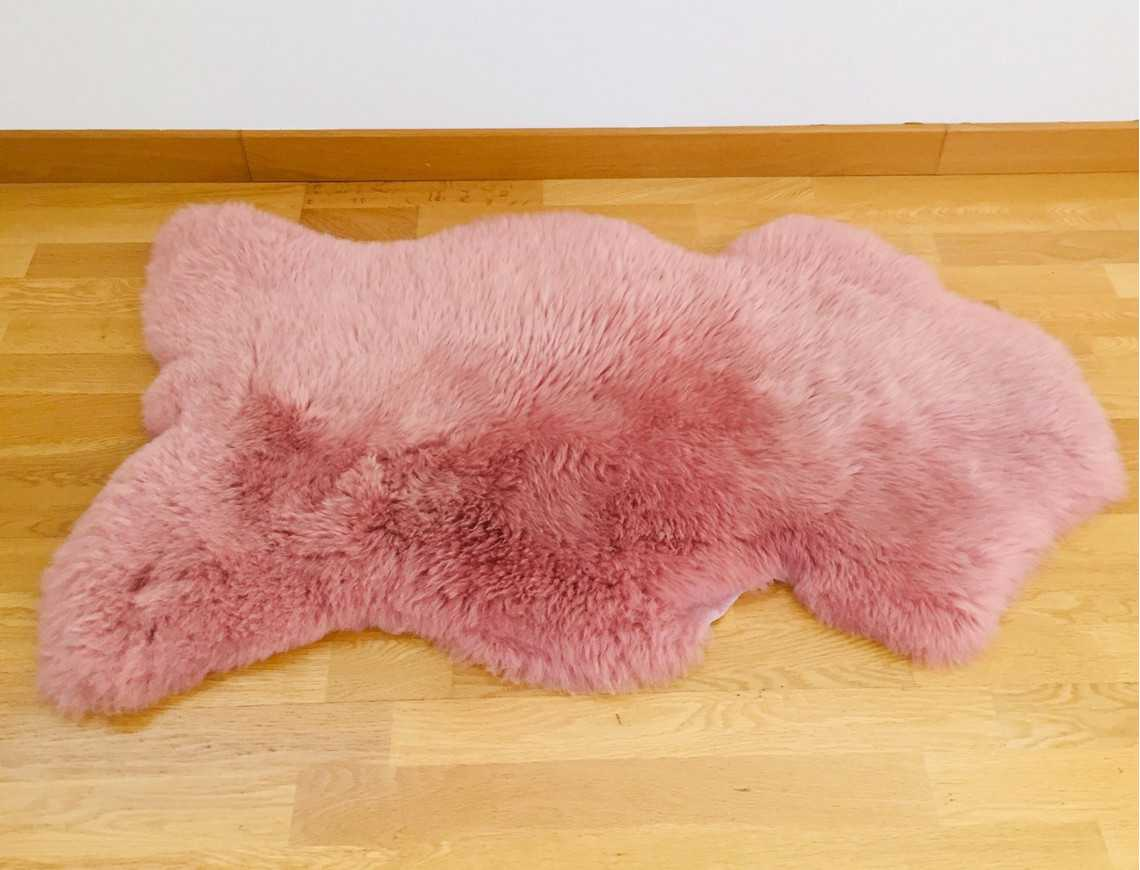 Powder pink sheepskin